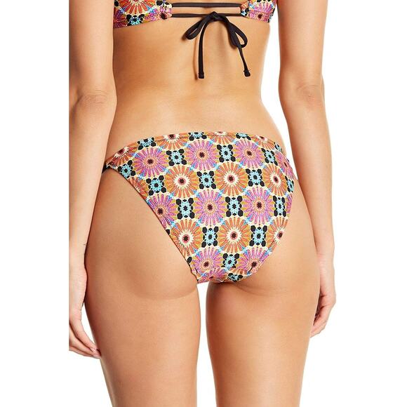 Trina Turk Womens Golden Medallion Side Tie Swim Bikini Bottoms Medallion 12 - Picture 3 of 5
